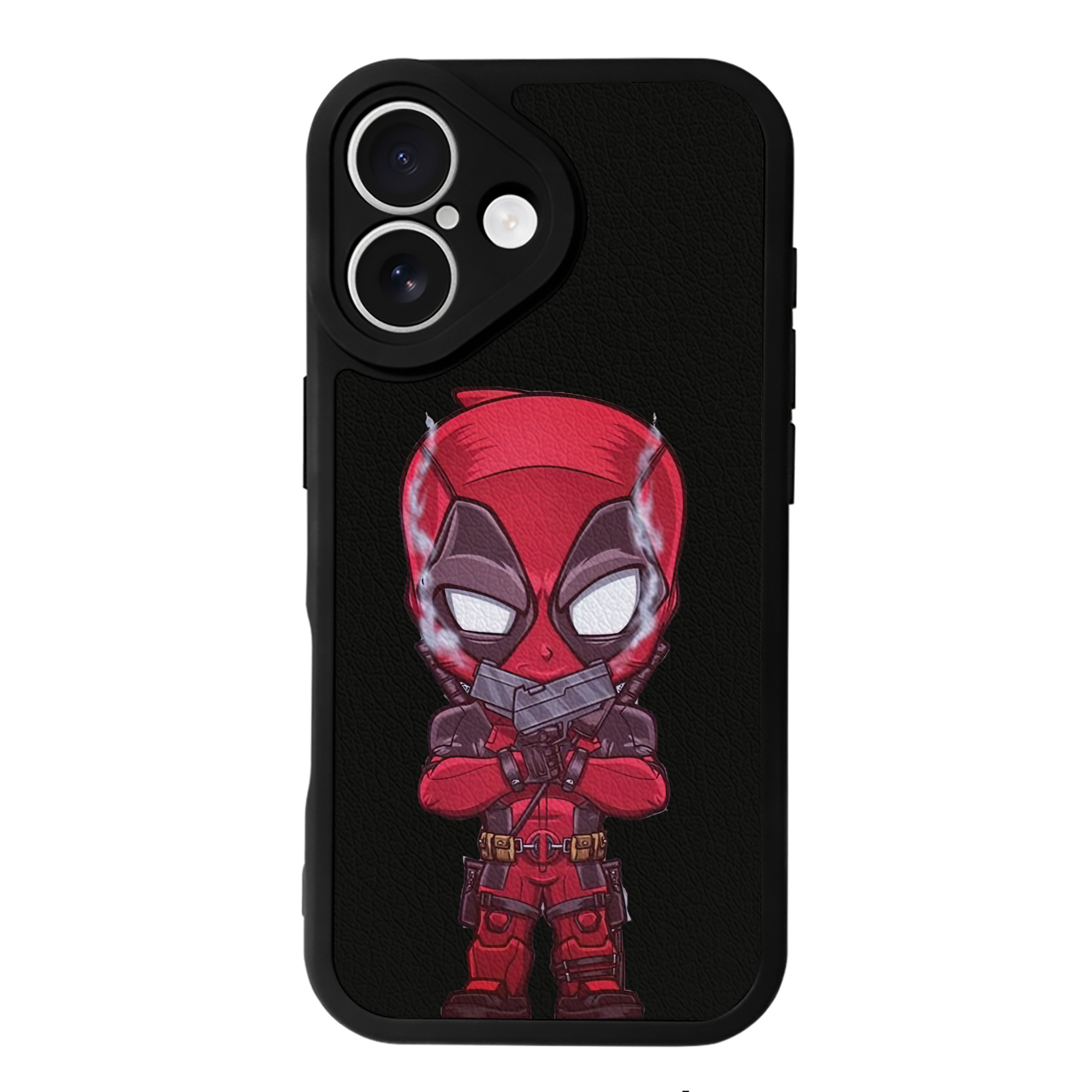 （画像用） Deadpool デッドプール 【iPhone 16シリーズ対応】シリコンスマホケース（レザー調） 材質：シリコン